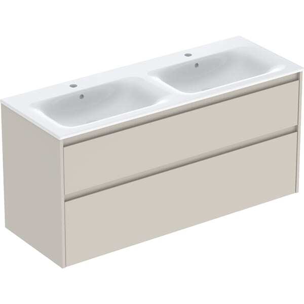 Geberit Renova Plan Ensemble Lavabo Double Meuble Bord Étroit,