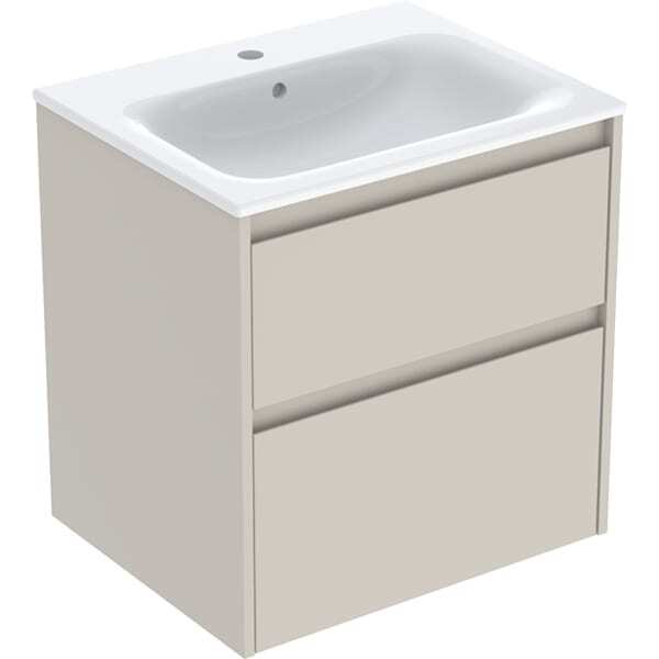 Geberit Renova Plan Ensemble Lavabo Pour Meuble Bord Étroit, Avec