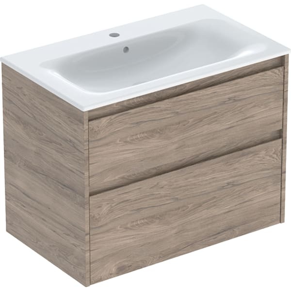Geberit Renova Plan Ensemble Lavabo Pour Meuble Bord Étroit, Avec