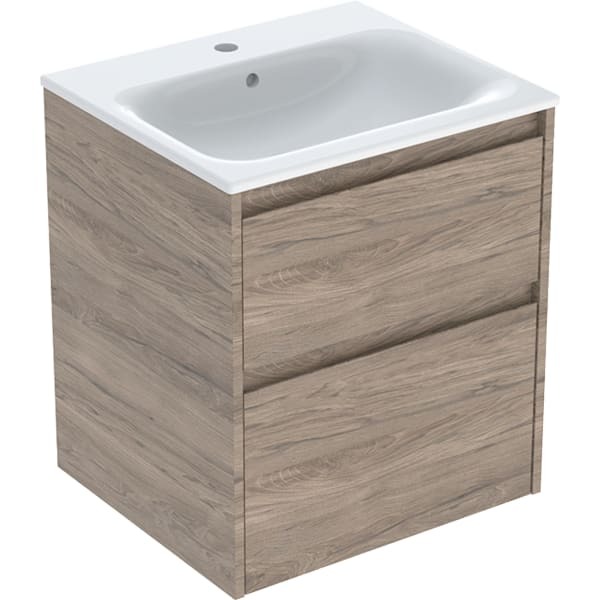 Geberit Renova Plan Ensemble Lavabo Pour Meuble Bord Étroit, Avec