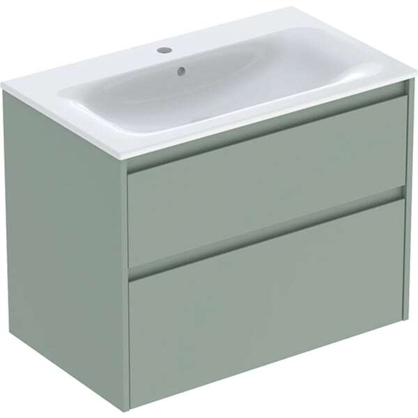 Geberit Renova Plan Ensemble Lavabo Pour Meuble Bord Étroit, Avec