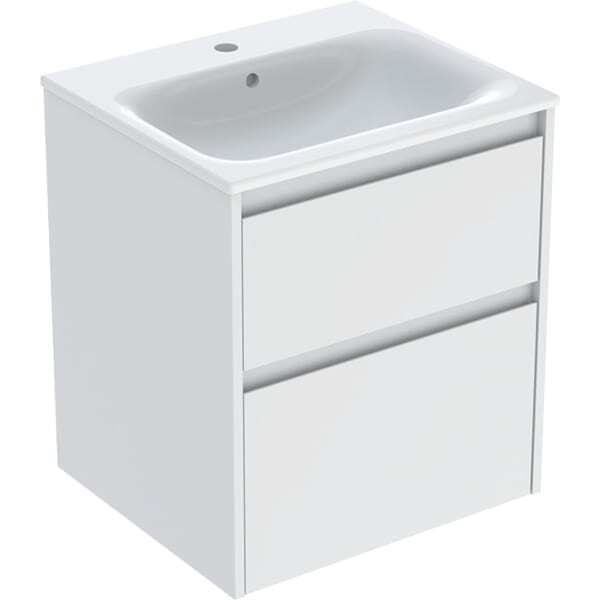 Geberit Renova Plan Ensemble Lavabo Pour Meuble Bord Étroit, Avec
