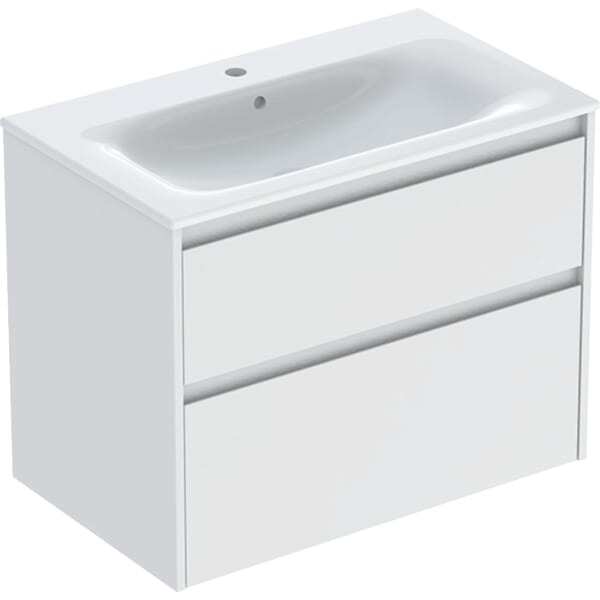 Geberit Renova Plan Ensemble Lavabo Pour Meuble Bord Étroit, Avec