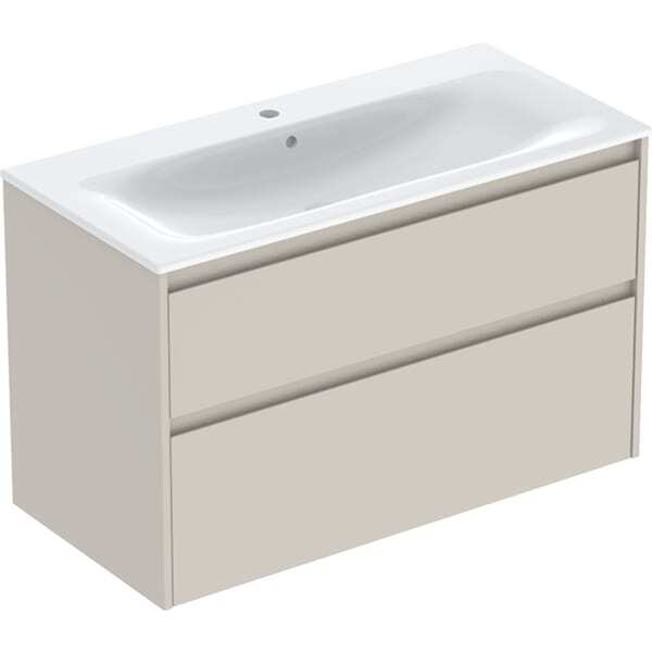 Geberit Renova Plan Ensemble Lavabo Pour Meuble Bord Étroit, Avec