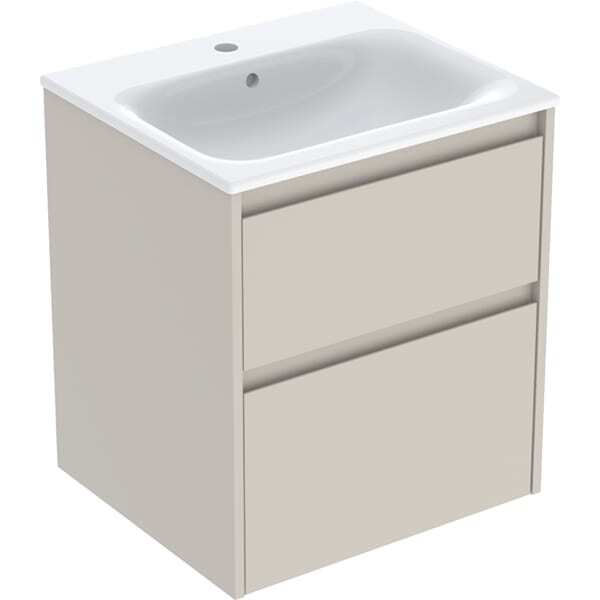 Geberit Renova Plan Ensemble Lavabo Pour Meuble Bord Étroit, Avec