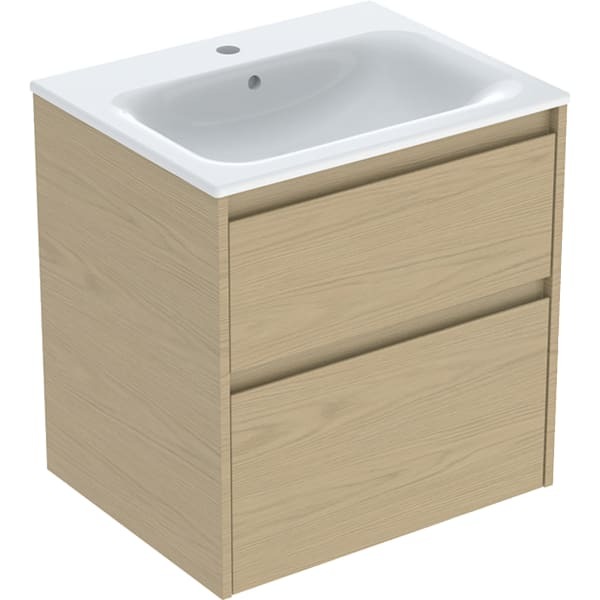 Geberit Renova Plan Ensemble Lavabo Pour Meuble Bord Étroit, Avec