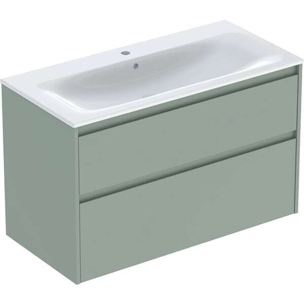 Geberit Renova Plan Ensemble Lavabo Pour Meuble Bord Étroit, Avec