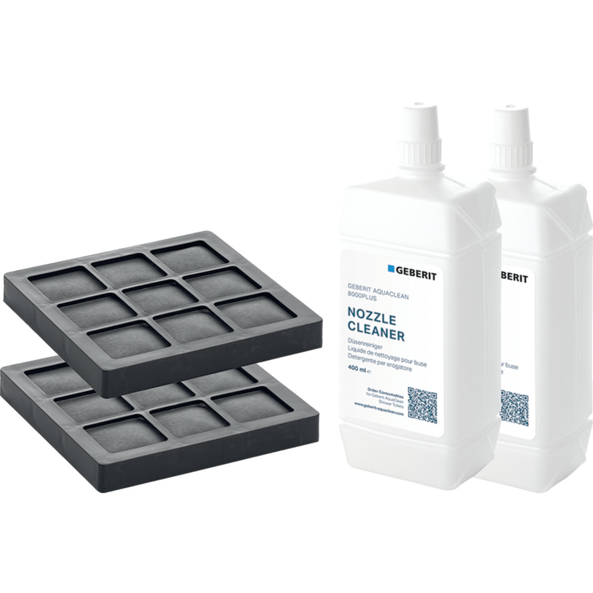 Geberit Set Filtro A Carboni Attivi E Detergente Ugelli Per Sistemi Completi Wc Geberit Aquaclean 8000plus (2 Pz.), 240626001