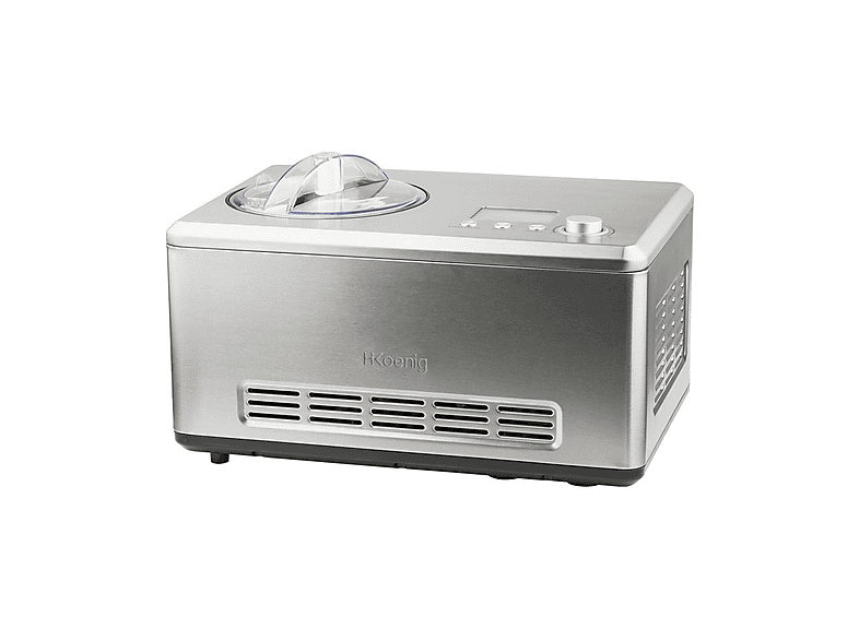 GELATIERA H.KOENIG HF320, Potenza massima 180 W, Recipiente da 2 l, 1 velocità, Coperchio trasparente, ARGENTO