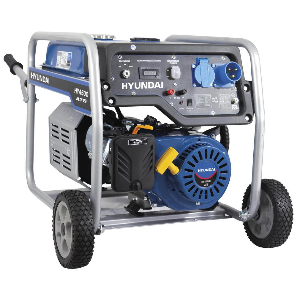 Generatore di Corrente Hyundai 65015 a Benzina 4 kW con Ruote