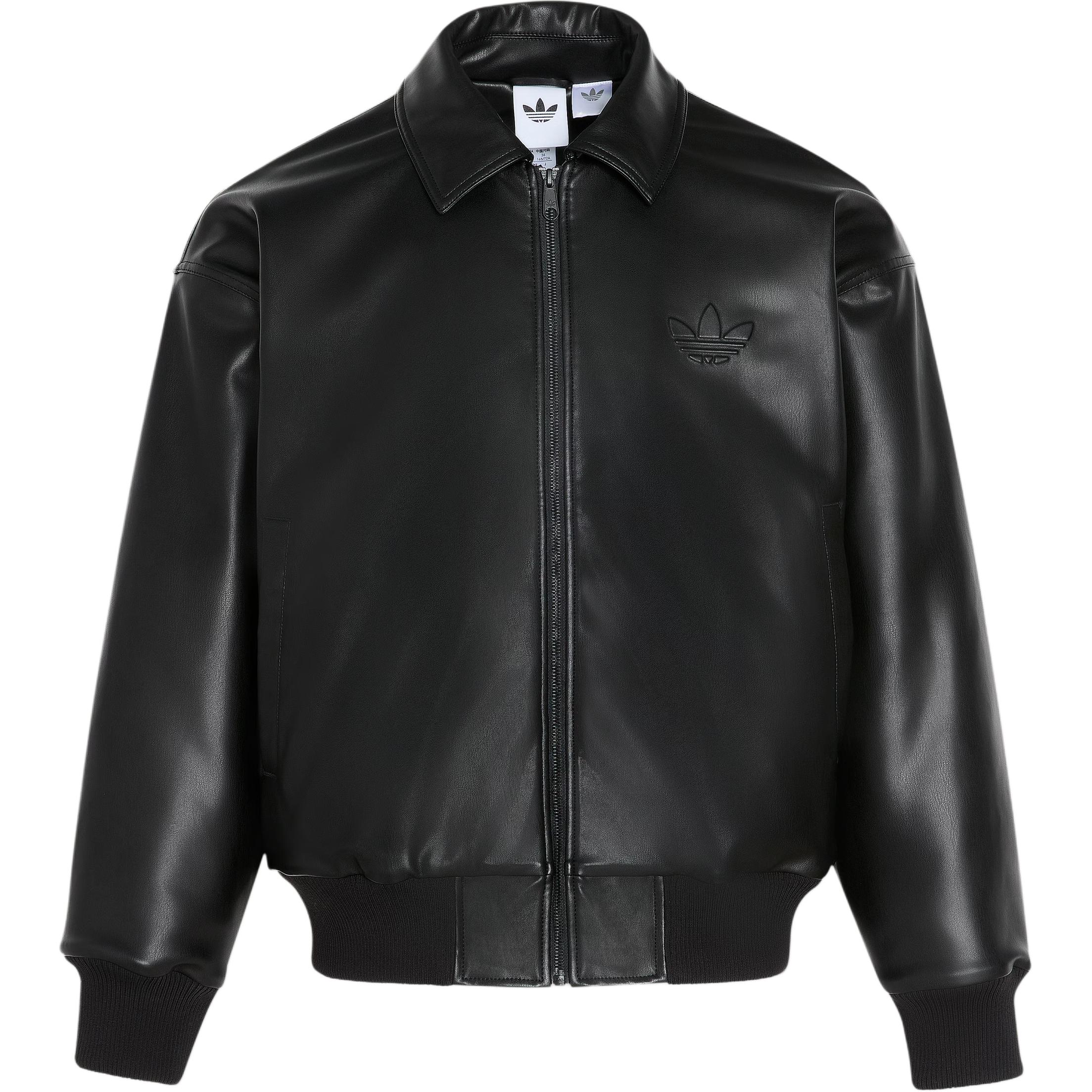 Giacca Adidas Originals Sherpa FW25 in PU Tinta Unita Vestibilità Ampia Revers Pile Maniche Lunghe Giacca Uomo IA7525 3XL black