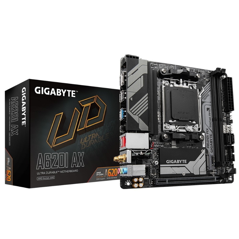 Gigabyte a620i ax scheda madre amd a620 presa di corrente am5 mini itx