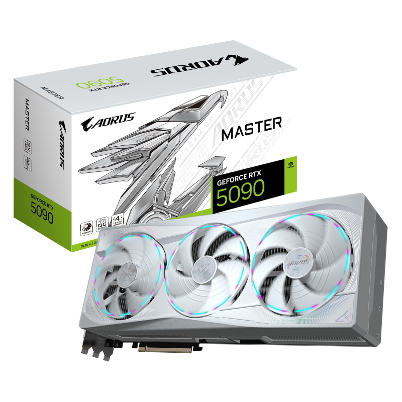 Gigabyte aorus geforce rtx 5090 master ice 32g scheda grafica - 32 gb gddr7, 512 bit, pci-e 5.0, 2655mhz frequenza base, 3 x dp