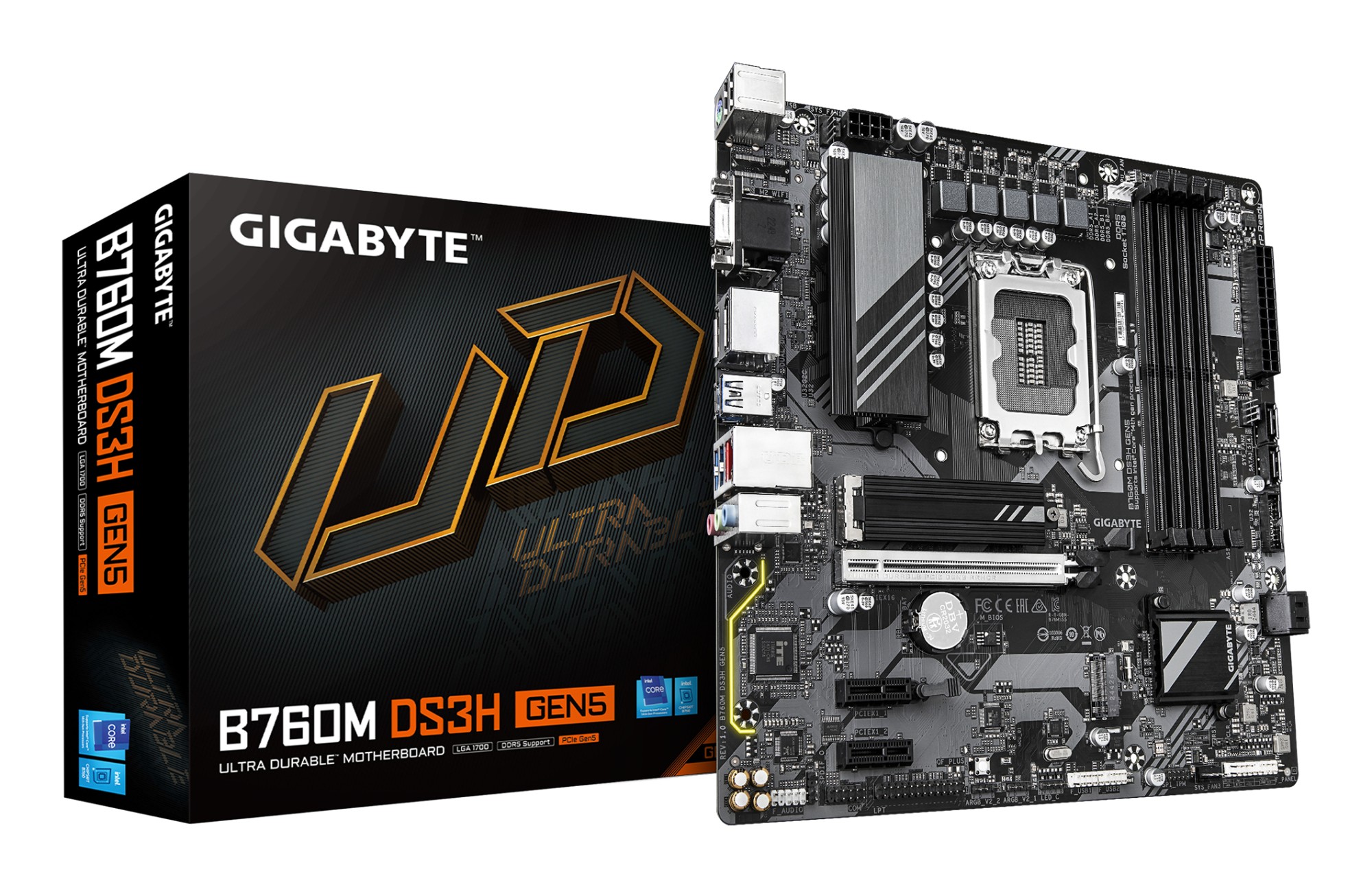 GIGABYTE B760M DS3H GEN5 Scheda Madre Supporta CPU Intel Core 14ª generazione VRM digitale a 6+2+1 fasi fino a 5600 MHz DDR5 2 x M.2 PCIe 4.0 LAN 2.5GbE USB 3.2 Gen2 GIGABYTE B760M DS3H GEN5 Scheda Madre Supporta CPU Intel Core 14ª generazione VRM digitale a 6+2+1 fasi fino a 5600 MHz DDR5 2 x M.2 PCIe 4.0 LAN 2.5GbE USB 3.2 Gen2