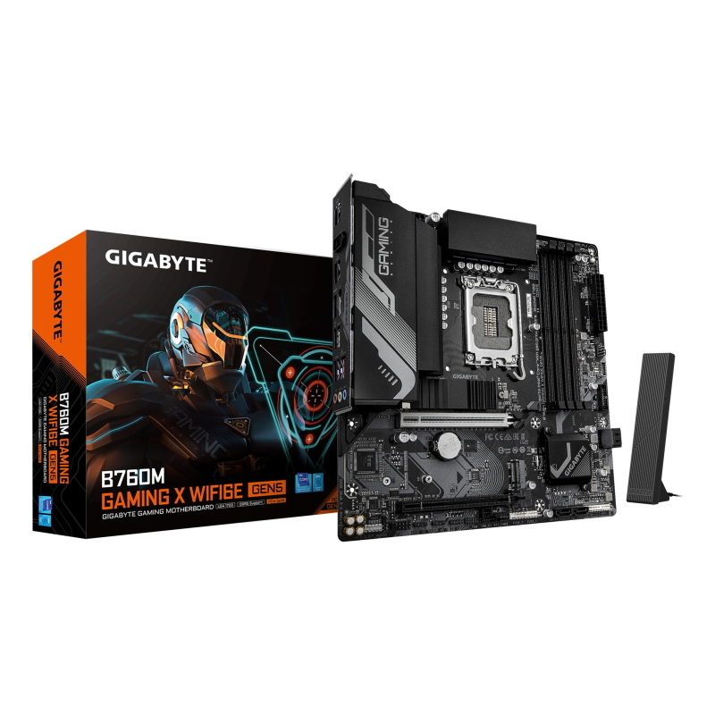 Gigabyte b760m gaming x wifi6e gen5 scheda madre - supporta processori intel core di 14a generazione, vrm a 8+1+1 fasi, fino a