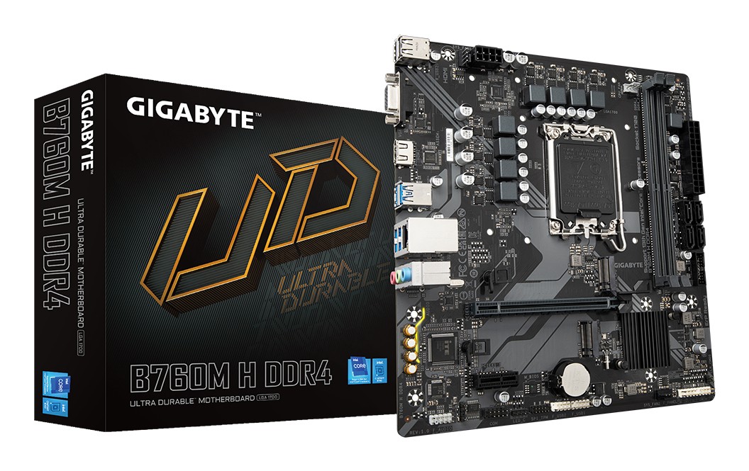 GIGABYTE B760M H DDR4 Scheda Madre - Supporta CPU Intel Core di 14a Generazione 6+1+1 Fasi VRM Digitale fino a 3200MHz DDR4 (OC) 2xPCIe 4.0 M.2 GbE LAN USB 3.2 Gen1