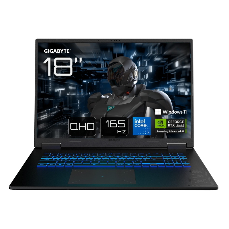 Gigabyte gaming a18 pro dyjg3debc4sh laptop intel core 7 240h computer portatile 45,7 cm (18) wqxga 32 gb lpddr5x-sdram 1 tb
