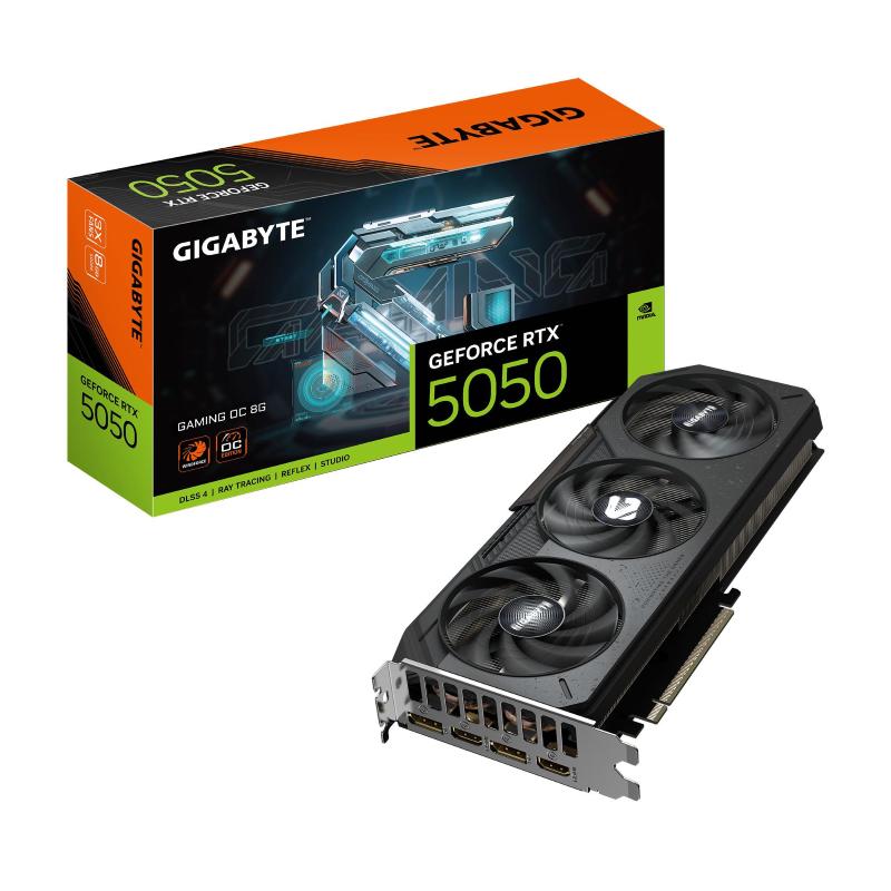 Gigabyte geforce rtx 5050 gaming oc 8g scheda grafica - 8gb gddr6, 128bit, pci-e 5.0, 2632mhz frequenza core, 2 x dp, 2 x hdmi,