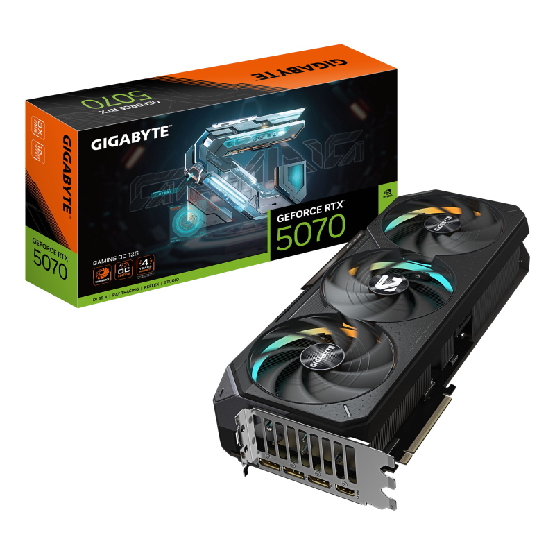 Gigabyte geforce rtx 5070 ti gaming oc 16g scheda grafica - 16gb gddr7, 256 bit, pci-e 5.0, 2588 mhz core clock, 3 x dp 2.1a, 1