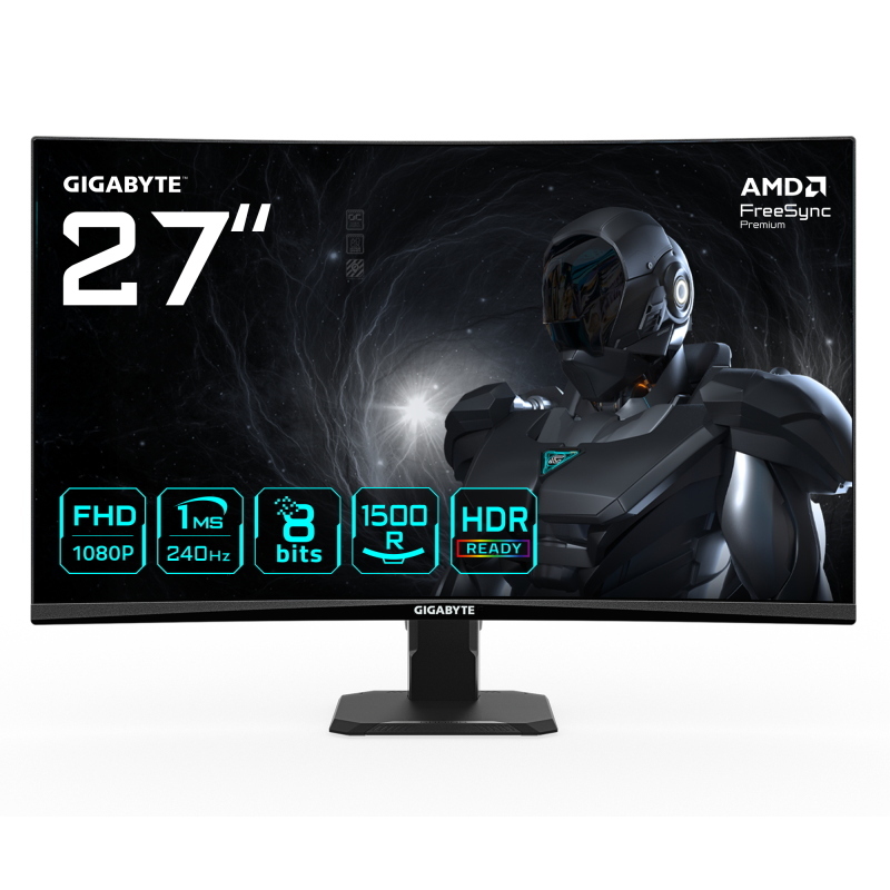 Gigabyte gs27fc2 monitor curvo 27 va 240hz full hd 1ms 2*hdmi/displayport
