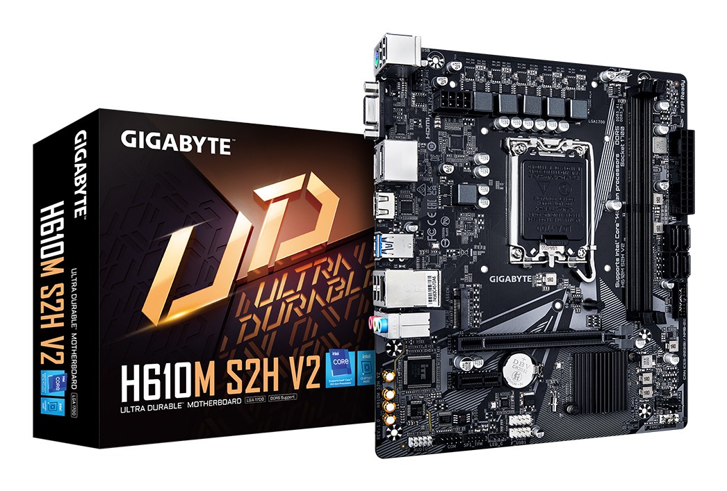 GIGABYTE H610M S2H V2 Scheda Madre - Supporta CPU Intel Core di 14a generazione 4+1+1 Fasi Ibride VRM Digitale fino a 5600MHz DDR5 1xPCIe 3.0 M.2 GbE LAN USB 3.2 Gen 1 GIGABYTE H610M S2H V2 Scheda Madre - Supporta CPU Intel Core di 14a generazione 4+1+1 Fasi Ibride VRM Digitale fino a 5600MHz DDR5 1xPCIe 3.0 M.2 GbE LAN USB 3.2 Gen 1