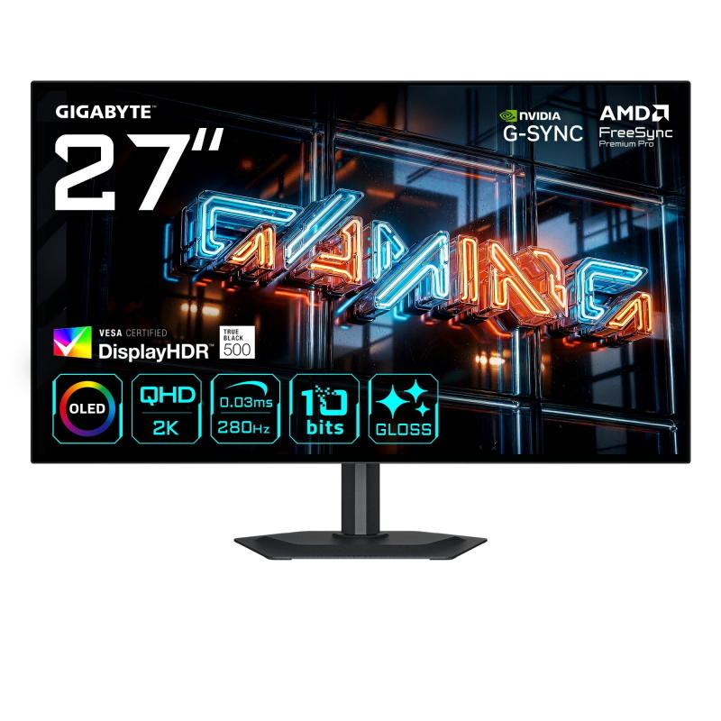 Gigabyte mo27q28gr monitor gaming woled lucido 27 qhd - 2560 x 1440, 280hz, 0.03ms, 335 cd/m², display hdr true black 500, Gigabyte mo27q28gr monitor gaming woled lucido 27 qhd - 2560 x 1440, 280hz, 0.03ms, 335 cd/m², display hdr true black 500,