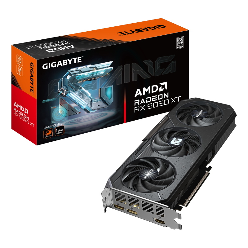 Gigabyte radeon rx 9060 xt gaming 16g scheda grafica - 16gb gddr6, 128bit, pci-e 5.0, 3230 mhz frequenza core, 2 x displayport,