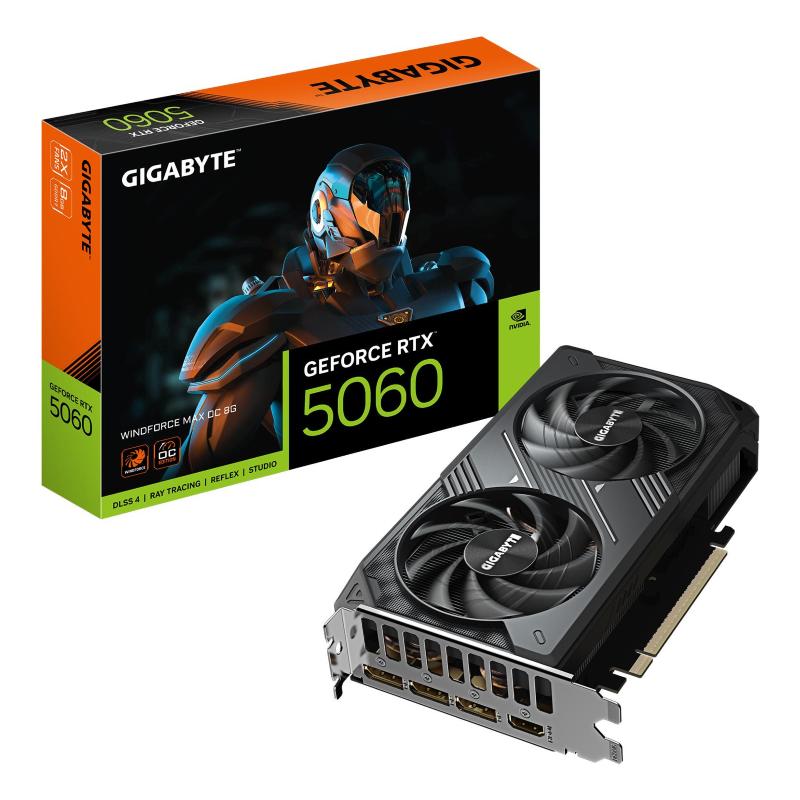 Gigabyte vga rtx5060 windforce 8gb hdmi/dp gddr7 gv-n5060wf2max oc-8gd Gigabyte vga rtx5060 windforce 8gb hdmi/dp gddr7 gv-n5060wf2max oc-8gd