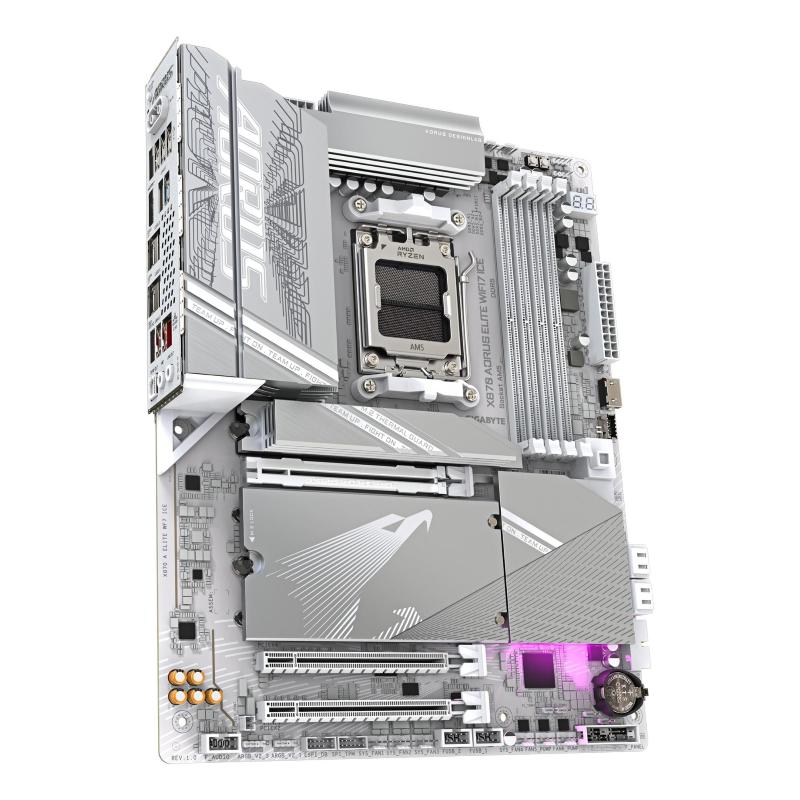 Gigabyte x870 aorus elite wifi7 ice scheda madre - supporta cpu amd ryzen 9000, 16+2+2 fasi vrm digitale, fino a 8200mhz ddr5