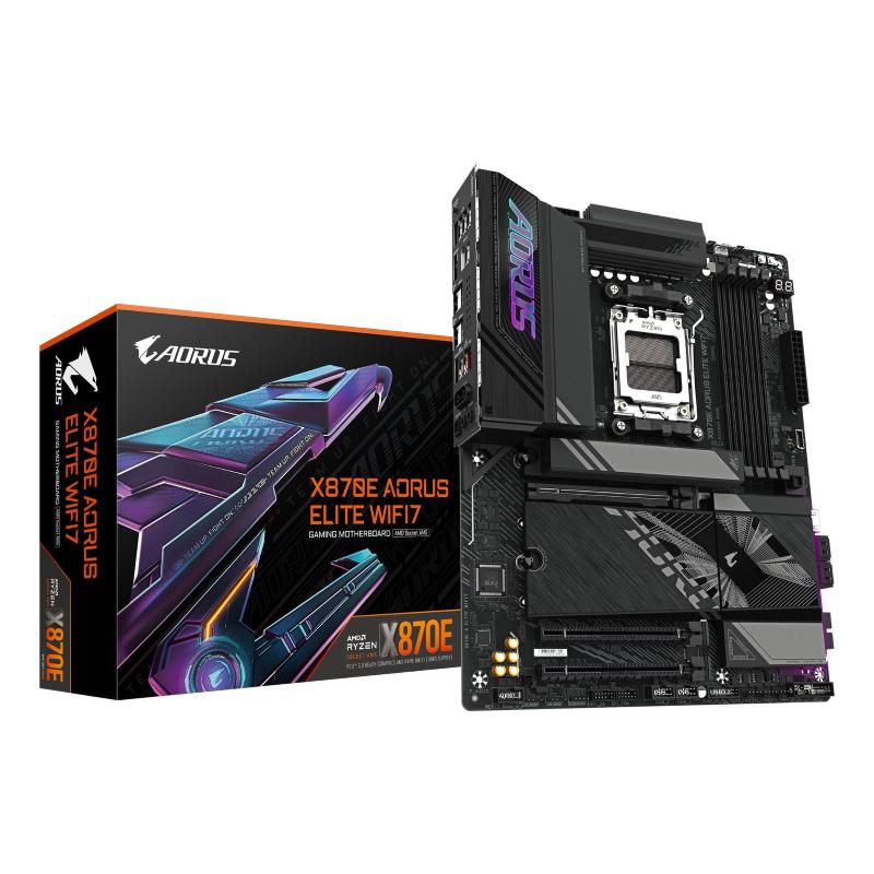 Gigabyte x870e aorus elite wifi7 scheda madre - supporta cpu amd ryzen 9000, 16+2+2 fasi vrm digitali, fino a 8000hz ddr5 (oc),