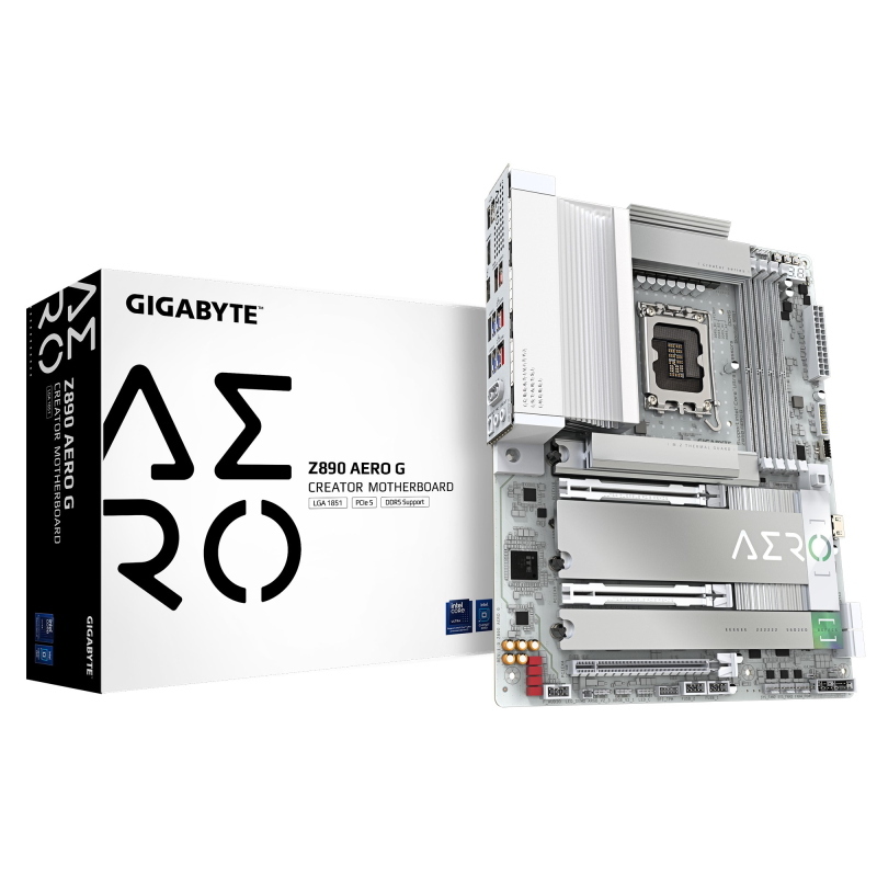Gigabyte z890 aero g scheda madre - supporta cpu intel core ultra (serie 2), vrm a 16+1+2 fasi, fino a 8800mhz ddr5 (oc),