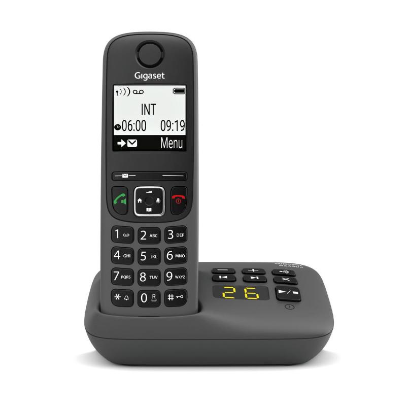 Gigaset as490a cordless display 2`` vivavoce rubrica segreteria nero Gigaset as490a cordless display 2`` vivavoce rubrica segreteria nero