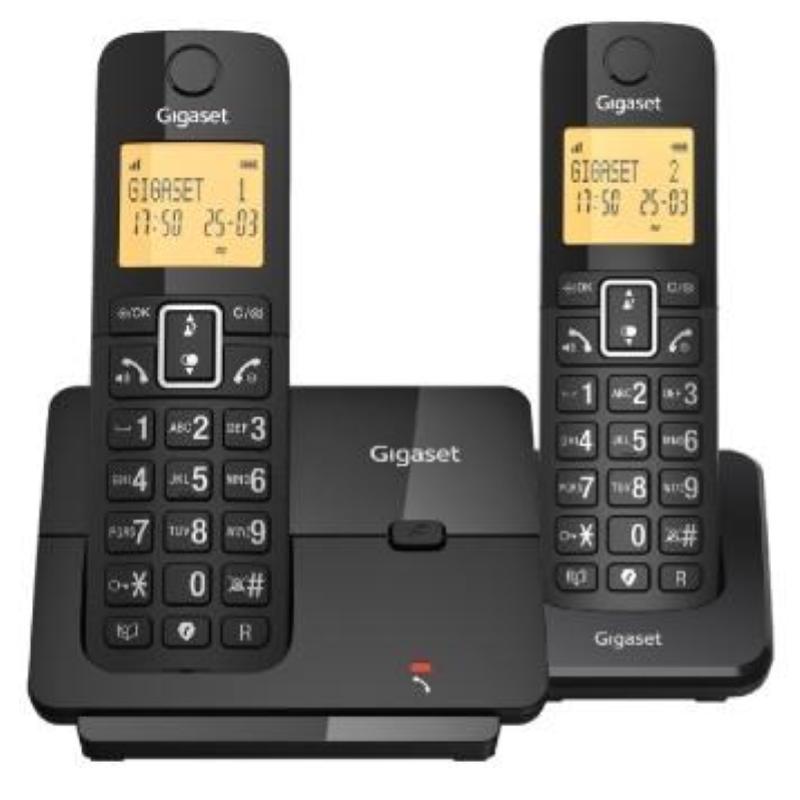 Gigaset essential 300 cordless black duo
