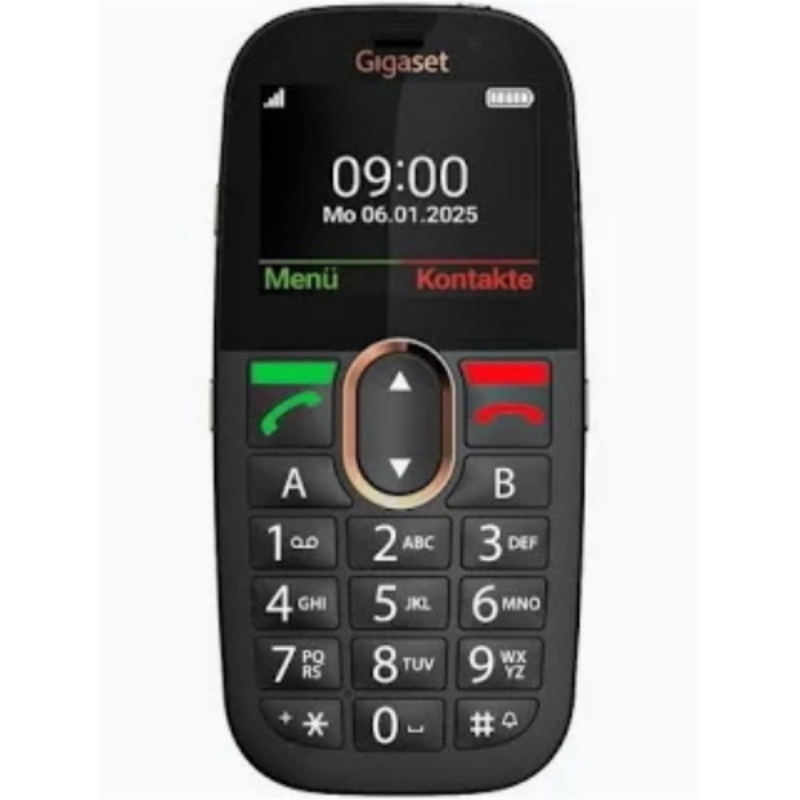 Gigaset gl695 4g 2.31 easy phone tasti grandi tasto sos audio potenziato compatibile con apparecchi acustici 4g italia nero