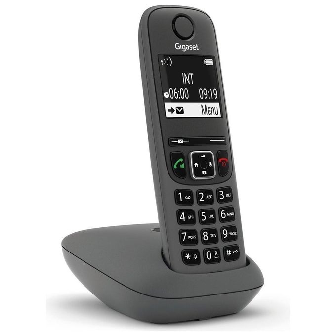 Gigaset L36852-H2810-B133 AE690 Telefono DECT Analogico con 2 Cornette Vivavoce Identificazione Chiamante Rubrica 100 Voci colore Antracite Gigaset L36852-H2810-B133 AE690 Telefono DECT Analogico con 2 Cornette Vivavoce Identificazione Chiamante Rubrica 100 Voci colore Antracite
