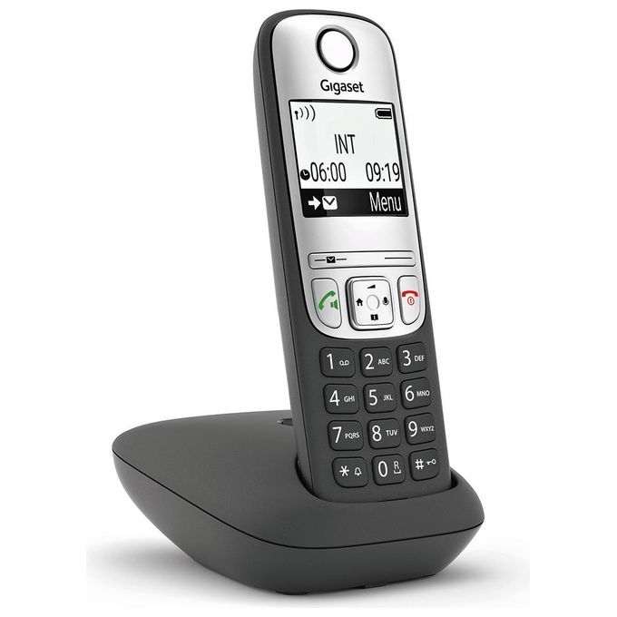 Gigaset S30852-H2810-B101 A690 Telefono Cordless Analogico con Vivavoce Identificatore di Chiamata Rubrica 100 Voci colore Nero Gigaset S30852-H2810-B101 A690 Telefono Cordless Analogico con Vivavoce Identificatore di Chiamata Rubrica 100 Voci colore Nero