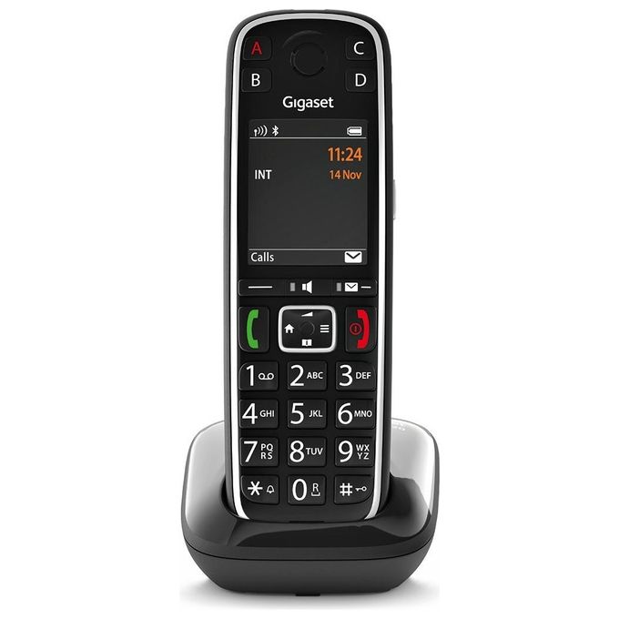 Gigaset S30852-H2903-B101 E720 Telefono Cordless DECT GAP Senior Display 2,2'' Bluetooth Vivavoce Rubrica 200 Contatti SOS colore Nero