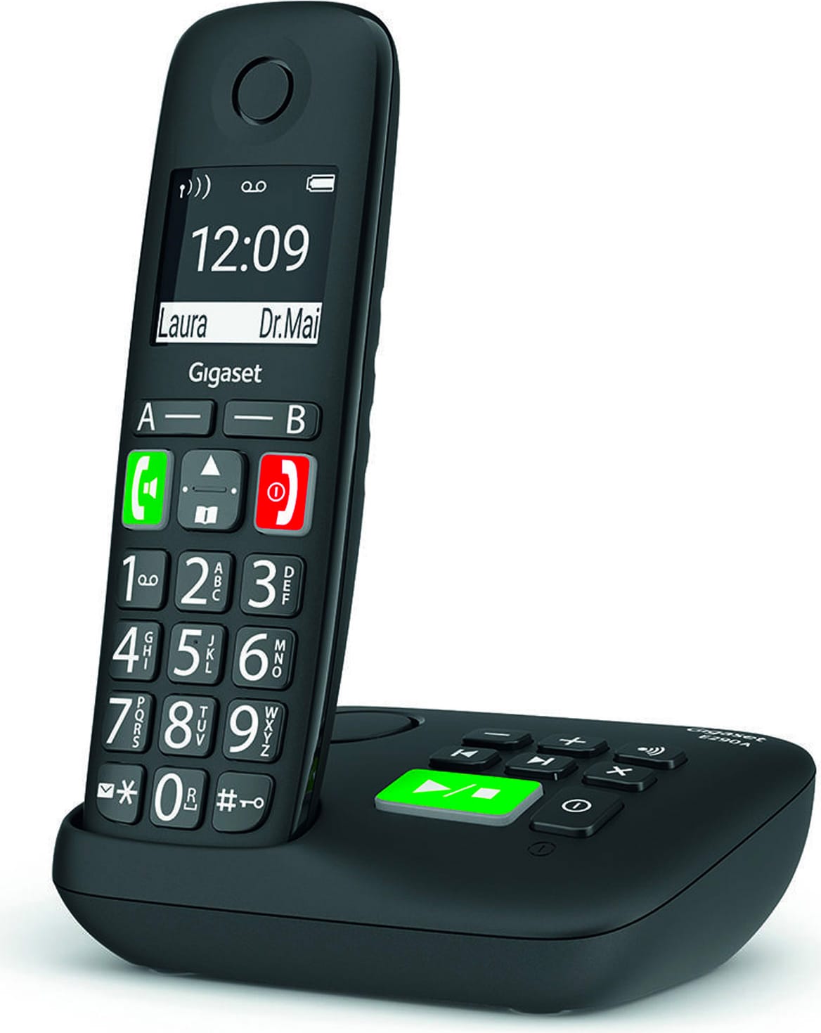 Gigaset Telefono Cordless E 290 A Nero
