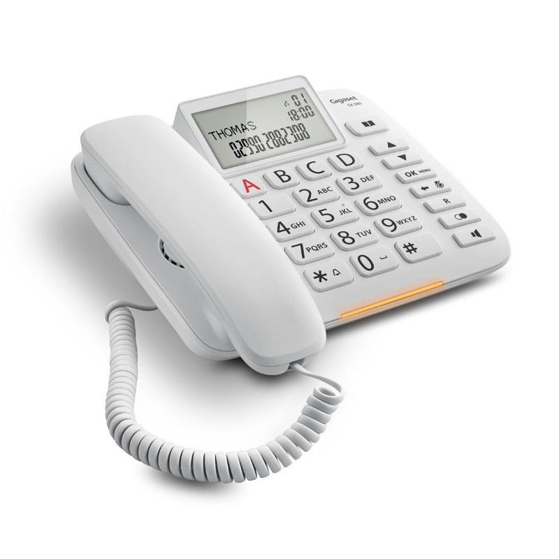 Gigaset - Telefono Per Anziani Dl380white-bianco
