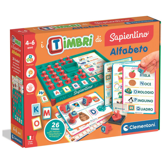 Gioco prescolare I Timbri dell'Alfabeto 4-6a SAPIENTINO 16693