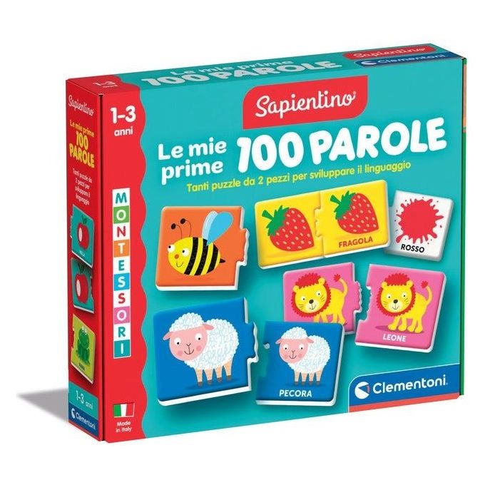 Gioco prescolare Le mie prime 100 parole 12-36m SAPIENTINO BABY MONTESSORI 16851