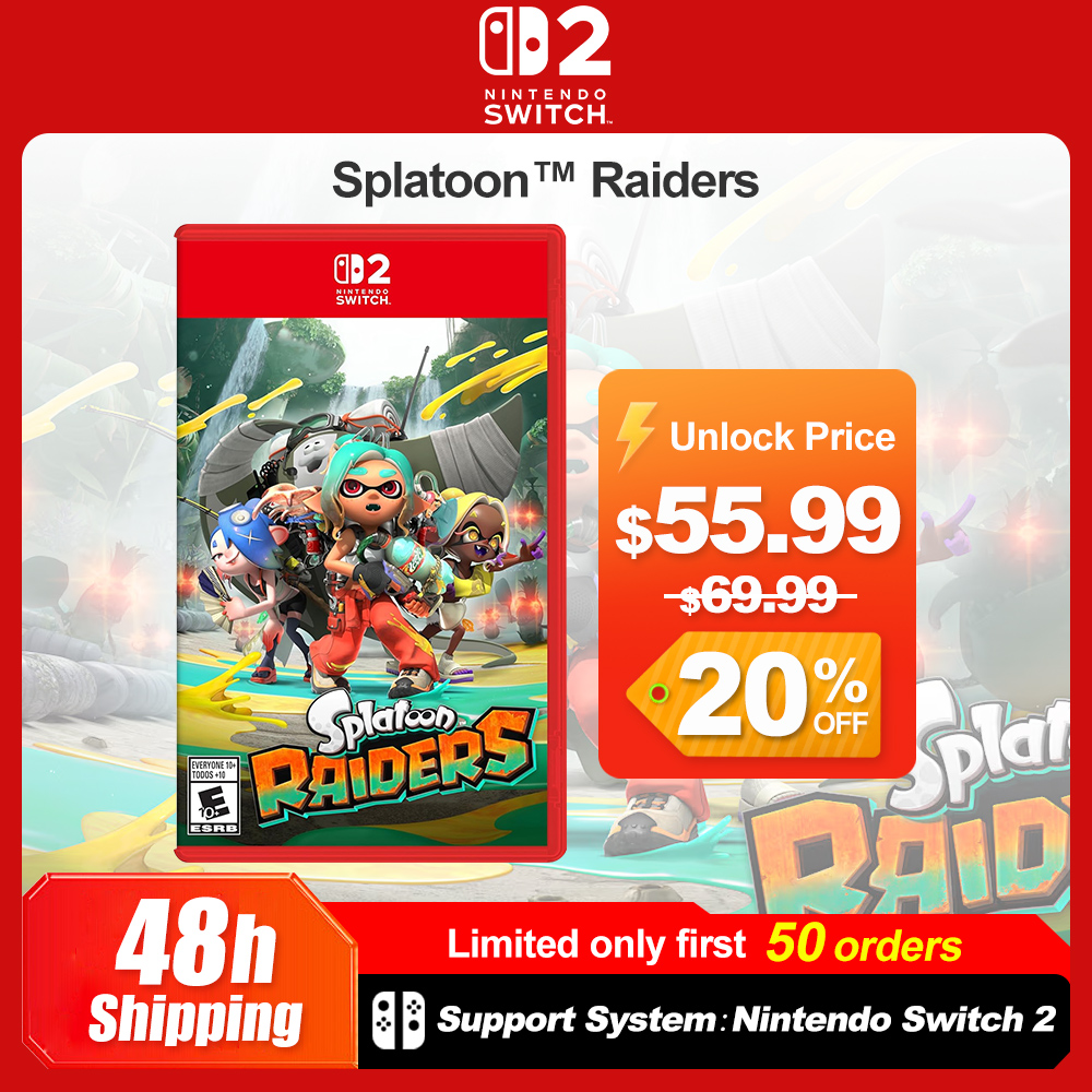 Gioco Splatoon Raiders per Nintendo Switch 2, Scheda di Gioco Fisica Nintendo, Gioco di Azione e Sparatutto per Console Nintendo Switch 2