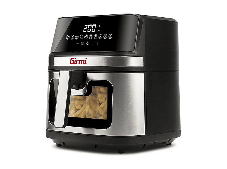 GIRMI FRIGGITRICE AD ARIA 8 L ARIA, capacità l, Max potenza 2200 W, Nero-Grigio acciaio GIRMI FRIGGITRICE AD ARIA 8 L ARIA, capacità l, Max potenza 2200 W, Nero-Grigio acciaio