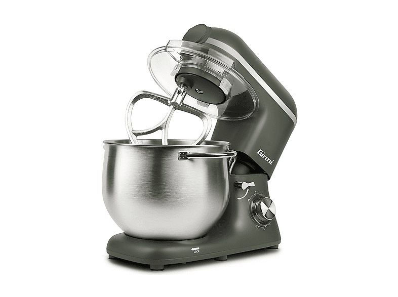 GIRMI IMPASTATORE 8L - 1900W IMPASTATRICE PLANETARIA, 2200 W, capacità ciotola 8 l, Verde