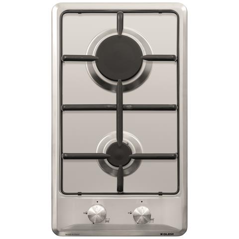 Glem GT32IX piano cottura Acciaio inossidabile Da incasso Gas 2 Fornello(i)