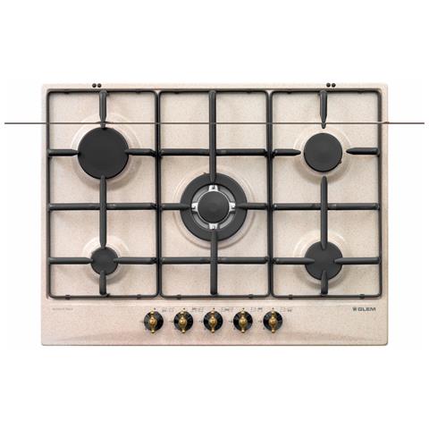 Glem GT755SA piano cottura Sabbia Da incasso Gas 5 Fornello(i)