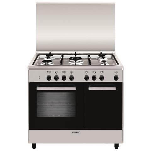 GLEMGAS CUCINA AR965MI6 5FUO F/ELE+P.BOM.64LT 90X95X60 INOX