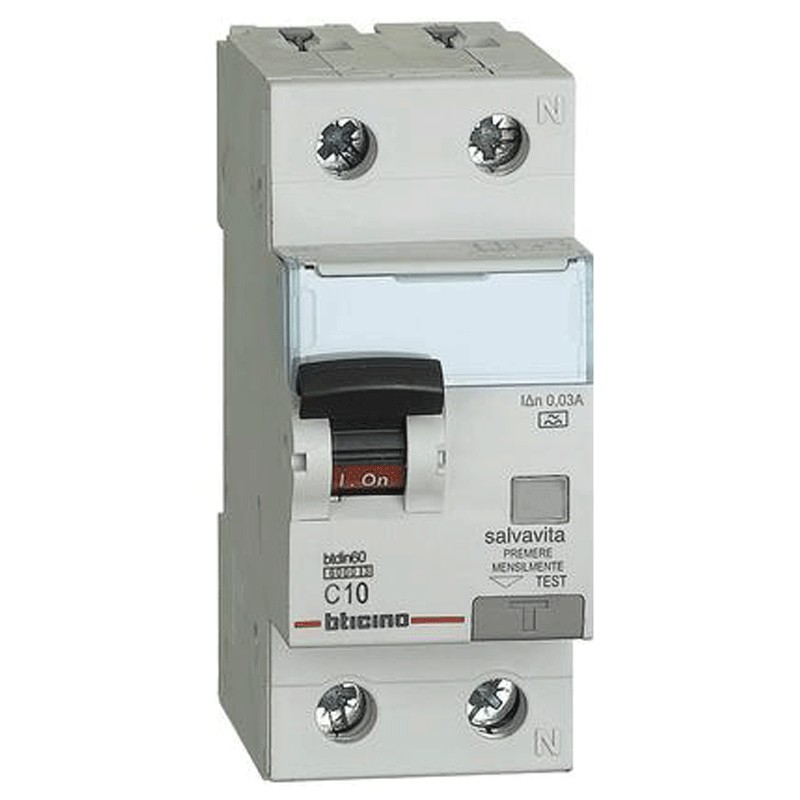 Gn8813a10 Interruttore Magnetotermico Differenziale Btdin60 1p+n Tipo A 10a - Bticino