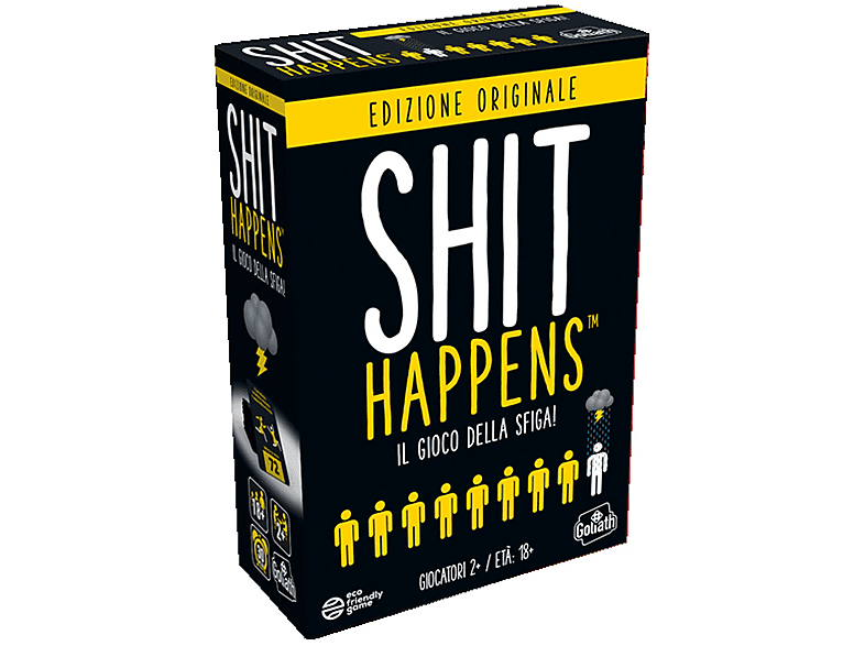 GOLIATH - Shit Happens Edizione Originale Il Gioco della Sfiga Gioco di Carte per Adulti 18+ Anni