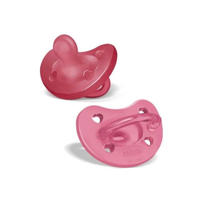 Gommotto bimba Dual Soft (16-36m) silicone 2 pz PHYSIOFORMA Rosso e Rosa 7308651
